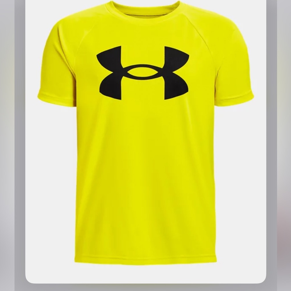 New Boys Under Armour  Tech big logo Short Sleeve T-Shirt